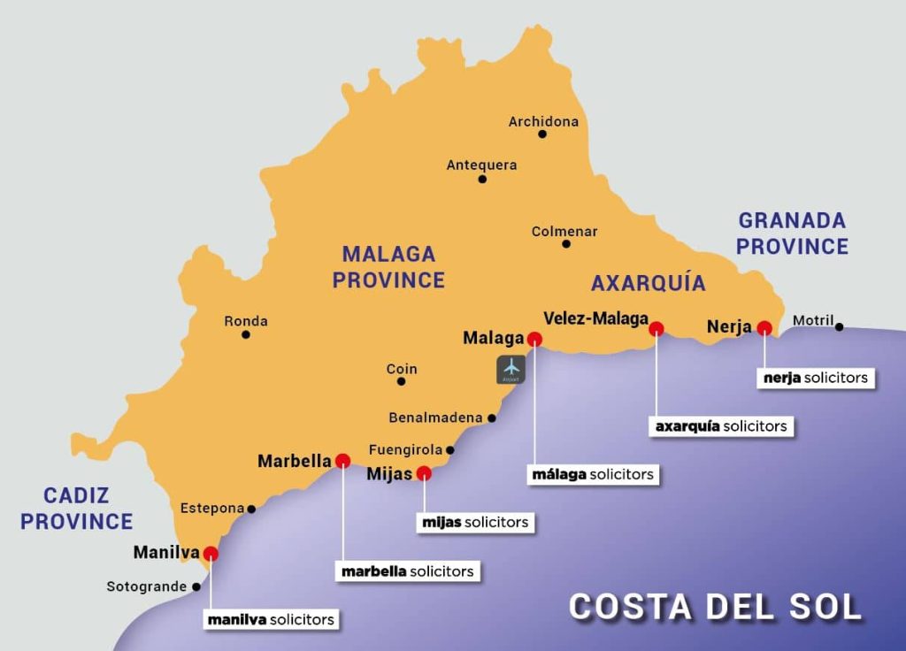 Malaga Solicitors in Spain. Solicitors of Andalusia, Spain. Get legal consultation in Malaga Province. Real Estate Lawyers in Malaga Province. 6 offices in Malaga: manilva solicitors, marbella solicitors, mijas solicitors, malaga solicitors, axarquia solicitors and nerja solicitors.