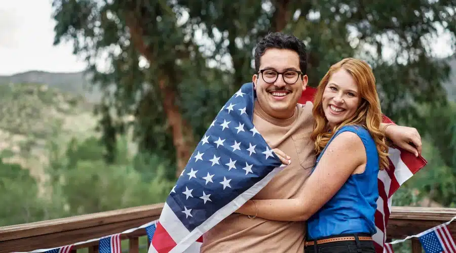 A beautiful couple of americans enjoying spain, they look so happy